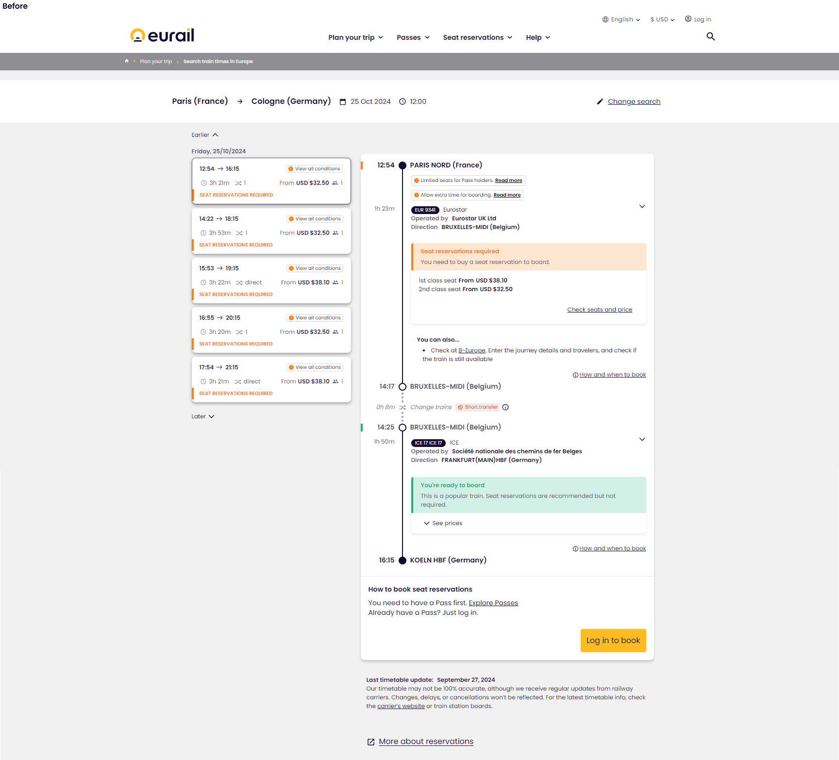 Eurail Travel Before Image